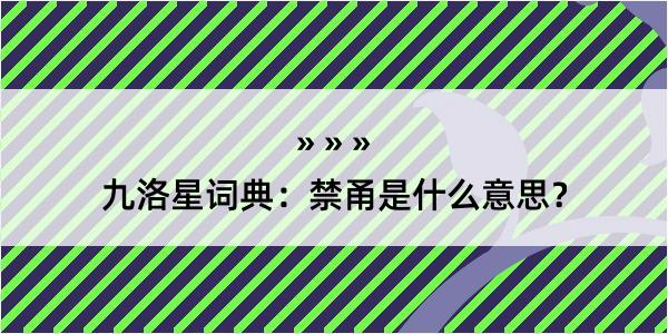九洛星词典：禁甬是什么意思？
