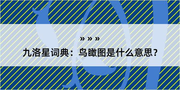 九洛星词典：鸟瞰图是什么意思？