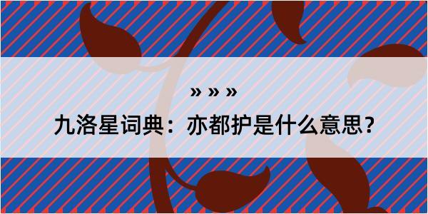 九洛星词典：亦都护是什么意思？