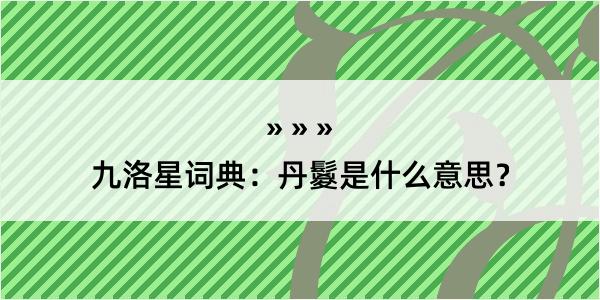九洛星词典：丹鬉是什么意思？